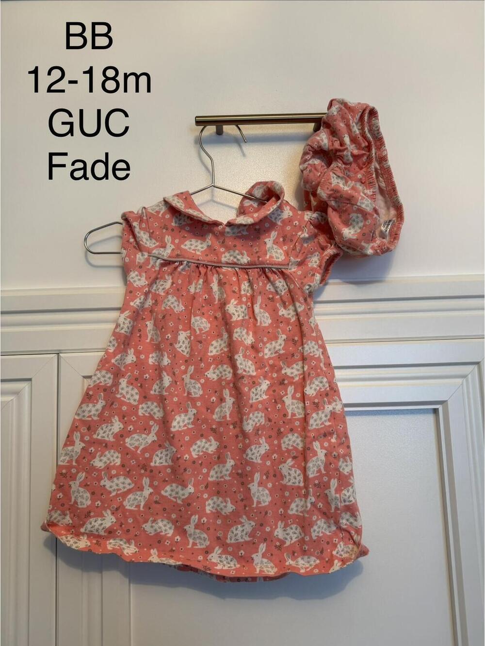 Baby Boden Girl Dress with Matching Bloomers 12-18 Months